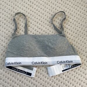 Calvin Klein Like New Gray Nursing Bralette